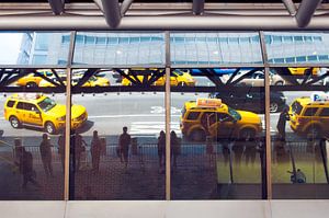 Yellow Cabs Reflections van Laura Vink