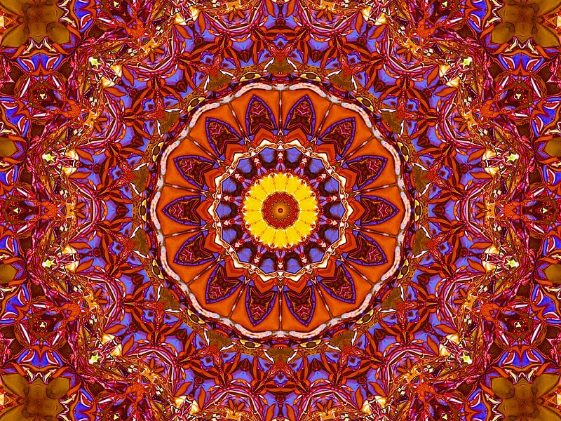 Retrospektive (Mandala in Rot) von Caroline Lichthart