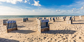 Beach chairs on Hörnum beach on Sylt, on the North Sea coast by Werner Dieterich