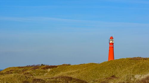 Vuurtoren in de duinen op het eiland Schiermonnikoog