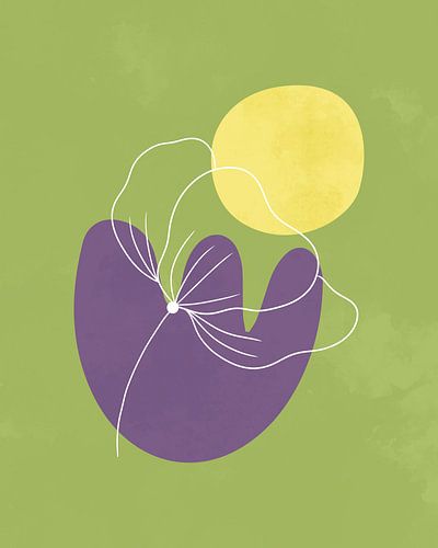 In de kleurrijke lente minimalistisch landschap