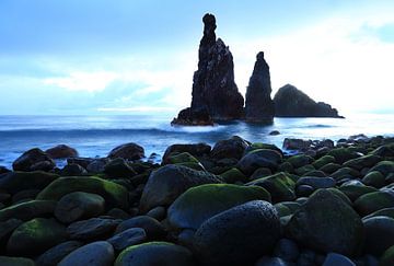 Ilhéus da Ribeira da Janela liggen voor de kust van Madeira. von Jacques van der Neut