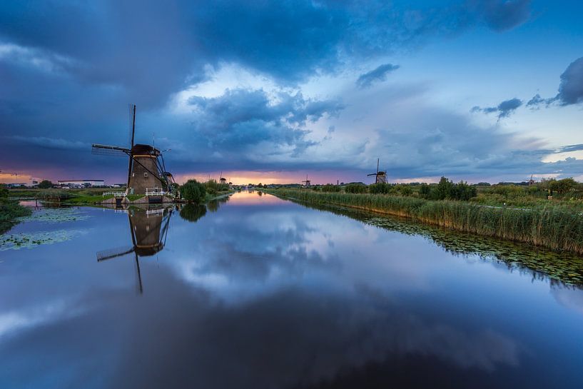 Storm at Kinderdijk by Sander Poppe