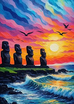 Moai van Paaseiland van MIROKKU