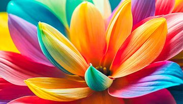 Fleur avec différentes couleurs sur Mustafa Kurnaz