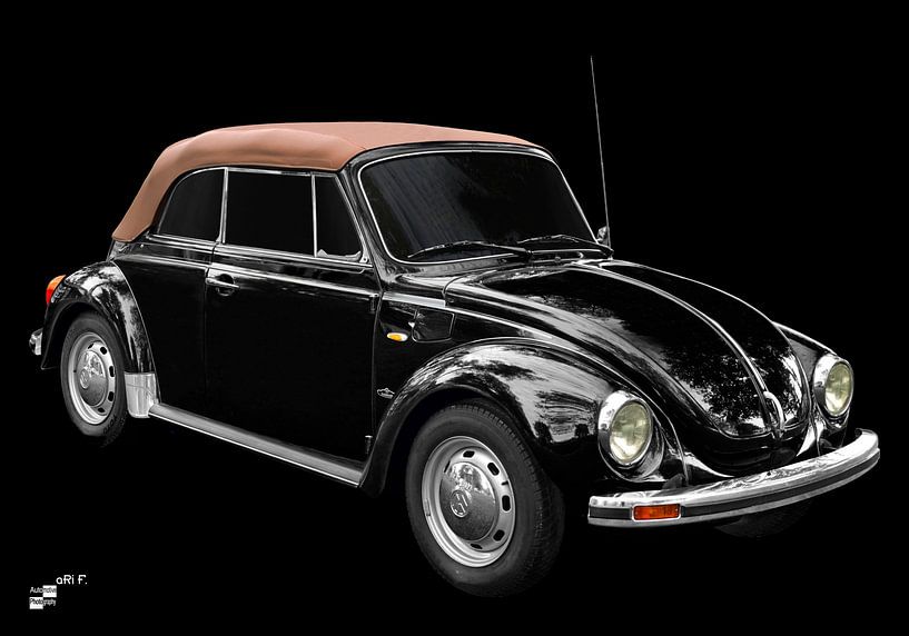 VW Kever 1303 Cabrio in zwart van aRi F. Huber