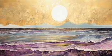 Die Nordsee in Gold und Violett von Whale & Sons