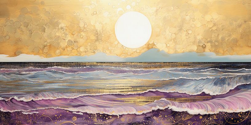 Die Nordsee in Gold und Violett von Whale & Sons