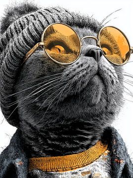Hipster Cat 16 by JBJart Justyna Jaszke