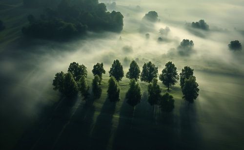 Cloud forest from above
