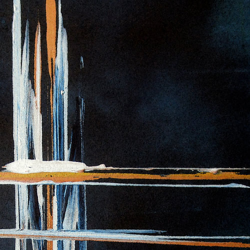 Gedanken in dunklem Blau, abstrakte Farbenergien 06