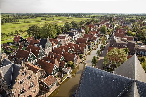 De Rijp gefotografeerd  vanaf de grote kerk