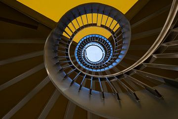 Spiral staircase in a parking garage by Truus Nijland