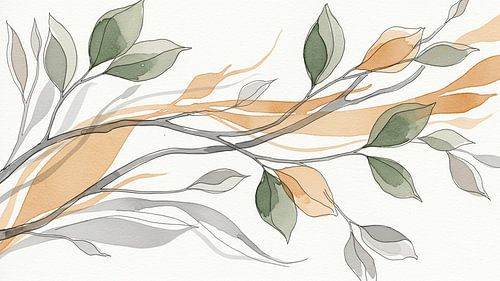 Amber Breeze: Vloeibare botanische waterverf met salie- en aardetinten