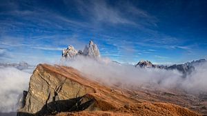 Seceda der Geisler Gruppe in den Dolomiten