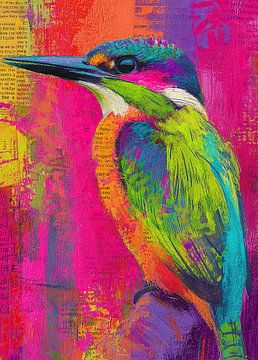 IJs vogel | IJs vogel van Abstract Schilderij