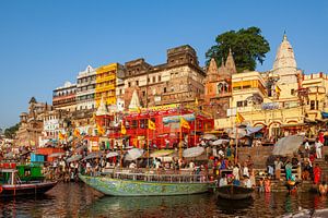 Die Ghats von Varanasi am Ganges