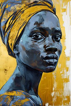 Kleurrijk Portret van Afrikaanse Vrouw van But First Framing