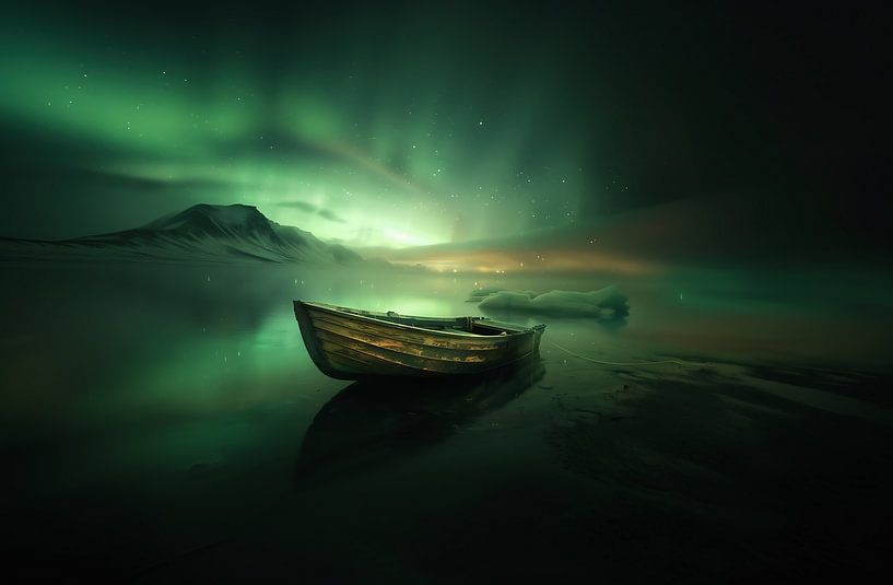 Horizont und Boot von fernlichtsicht