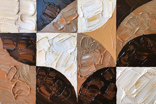 Abstract kunstwerk in aardetinten