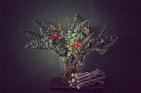 Stilleven Vaas met bloemen oude look