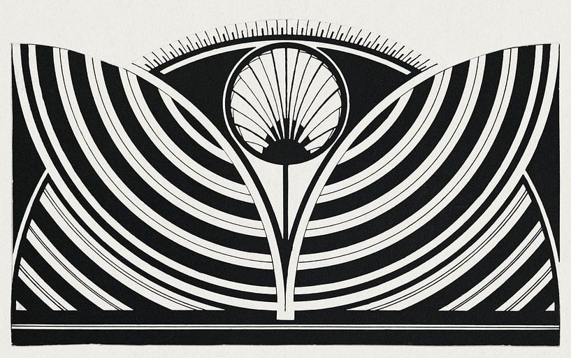 Samuel Jessurun de Mesquita, Stylized flower motif (ca.1905) by Atelier Liesjes