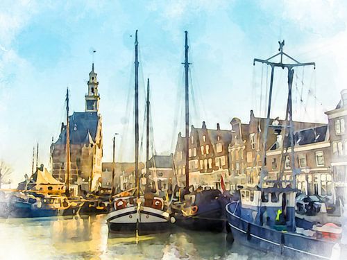 Haven van Hoorn, Noord-Holland.