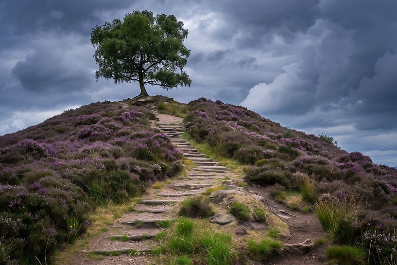 Baum am Pfad von fernlichtsicht