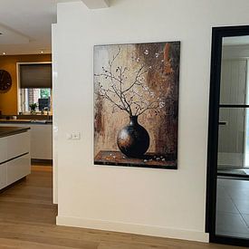 Customer photo: Japanese blossom art in Gold ii by Studio BB, on ArtFrame