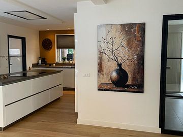 Customer photo: Japanese blossom art in Gold ii by Studio BB