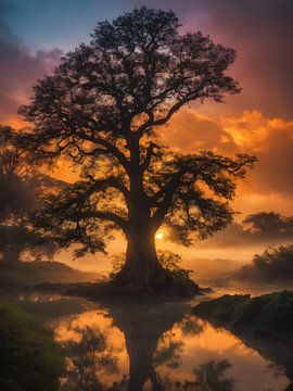 De boom die de hemel en aarde verbindt