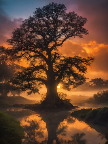 Der Baum, der Himmel und Erde miteinander verbindet von Bart Veeken