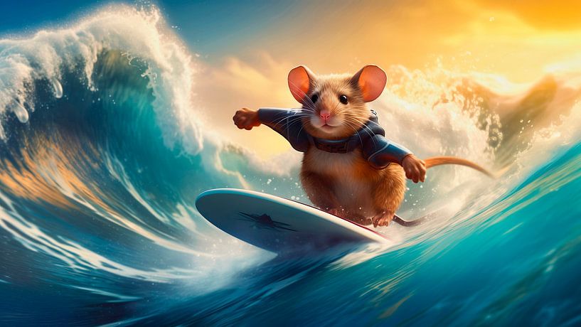 Go Ride a Wave by Harry Hadders Design