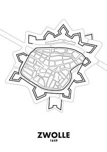 Plan de la ville de Zwolle 1649