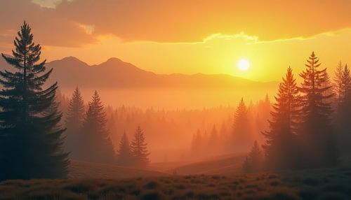La gloire du matin dans la nature. sur AVC Art Studio