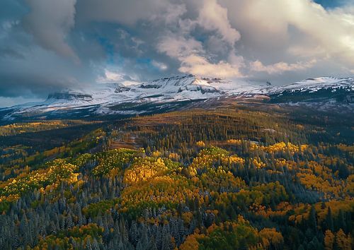 Bergen in magisch licht