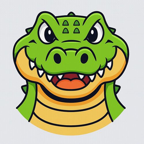 Cooler Cartoon-Alligator