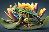 Frosch in einer Seerose - Fantasy