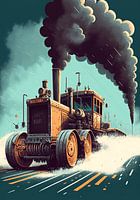 Fantasy Steam Engine - Vector Art
