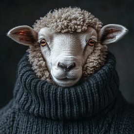 Schaap gekleed voor de winter van Ton Kuijpers
