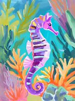 Hippocampe au paradis des pastels