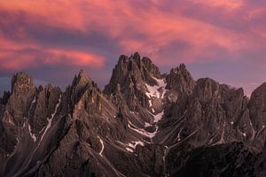 Dolomieten Italië Zonsondergang van Vincent Fennis
