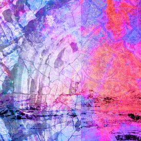 Bold Lilac | Abstrakt lila & rosa - Grafik von Marlou Westerhof