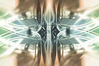 Abstract magical shapes in retro colors