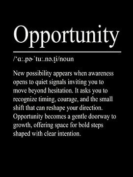 Opportunity Definition – Schwarz von WordsThatInspire