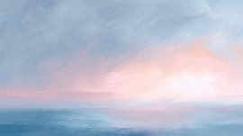 Rosa Horizont über dem stillen Meer von Mosaic Dialogue