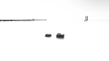 Eine minimalistische Meereslandschaft
