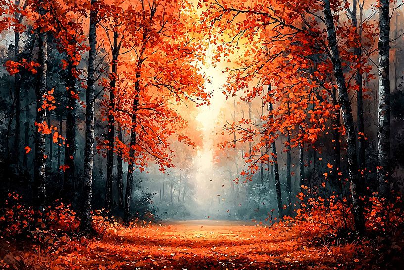 Autumn walk in the forest by Art & Soul Creations