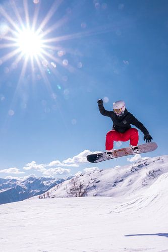 Airy Jump on the Snowy Peaks by Arthur van Iterson