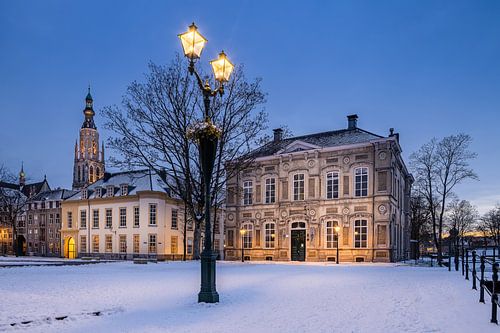 Snowy Breda Castle Square